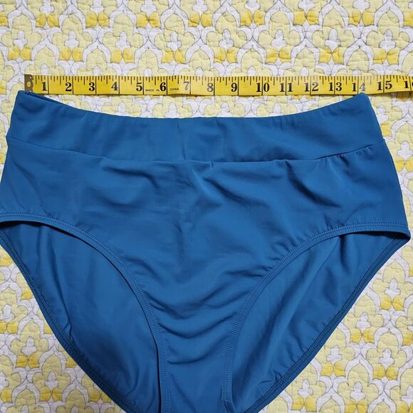 Dana Buchman Turquoise Bikini Bottom Sz 14 NWT Ocean Depths - Picture 7 of 11